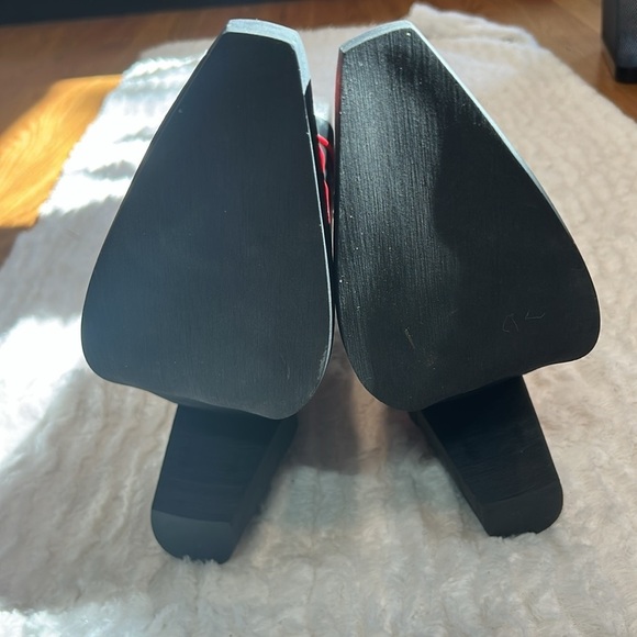 DOLLS KILL X STRAWBERRY SHORTCAKE Black Red Strawberry Heeled western Boots 10 - Picture 4 of 10